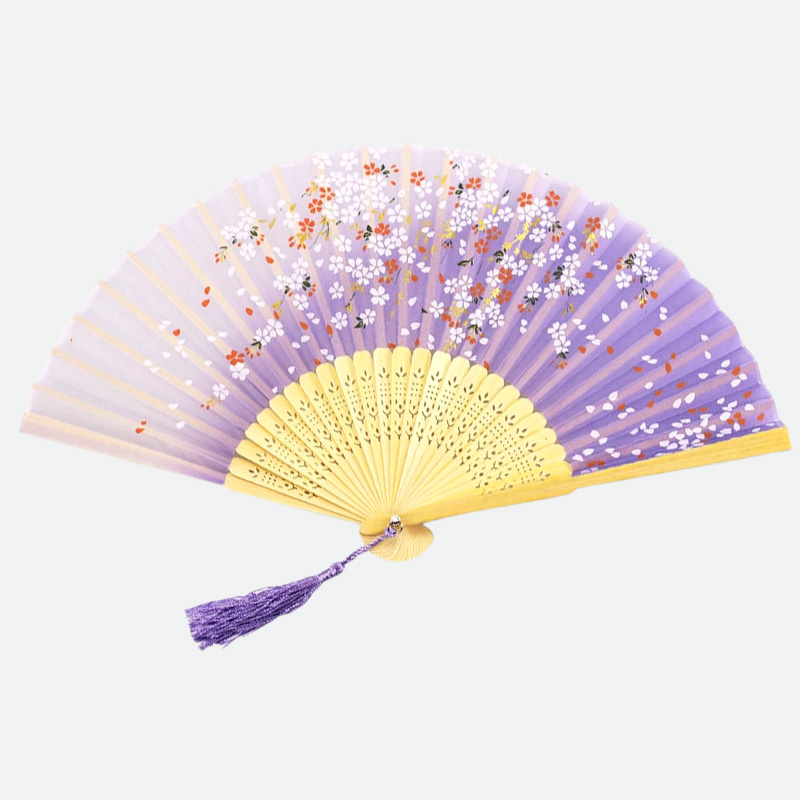 Éventail Japonais Sakura Violet