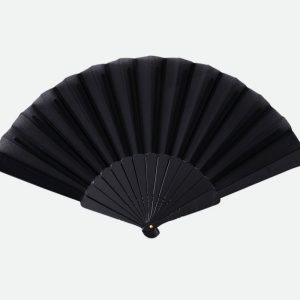 ANCLLO 2 Pièces Éventails à Main En Bois Noir Éventails à Main En