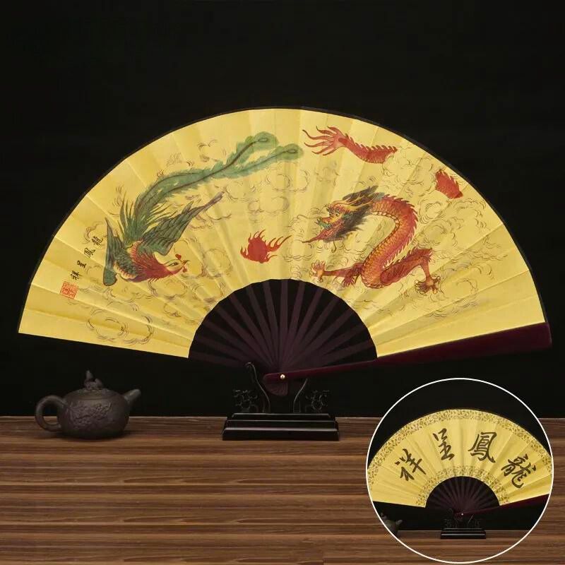 eventail chinois dragon collection