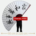 eventail mural asie calligraphie chinoise