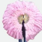 eventail plume rose geant