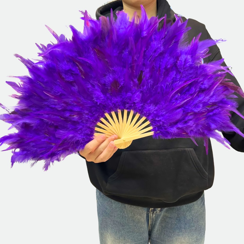 eventail plumes violet